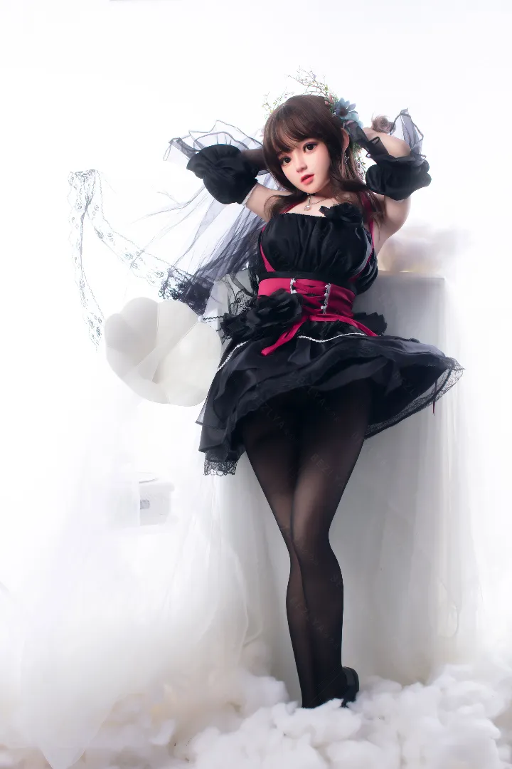 149cm (4ft11) C-Cup Petite & Lightweight Silicone Head + TPE Body Hybrid Sex Doll Linlan, Head Convallaria